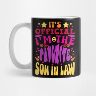 It's Official Favorite Son-In-Law Retro Text Funny Mug